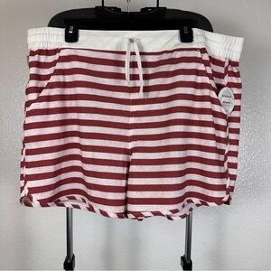 Magellan‎ Outdoors Red and White Striped Athletic Shorts